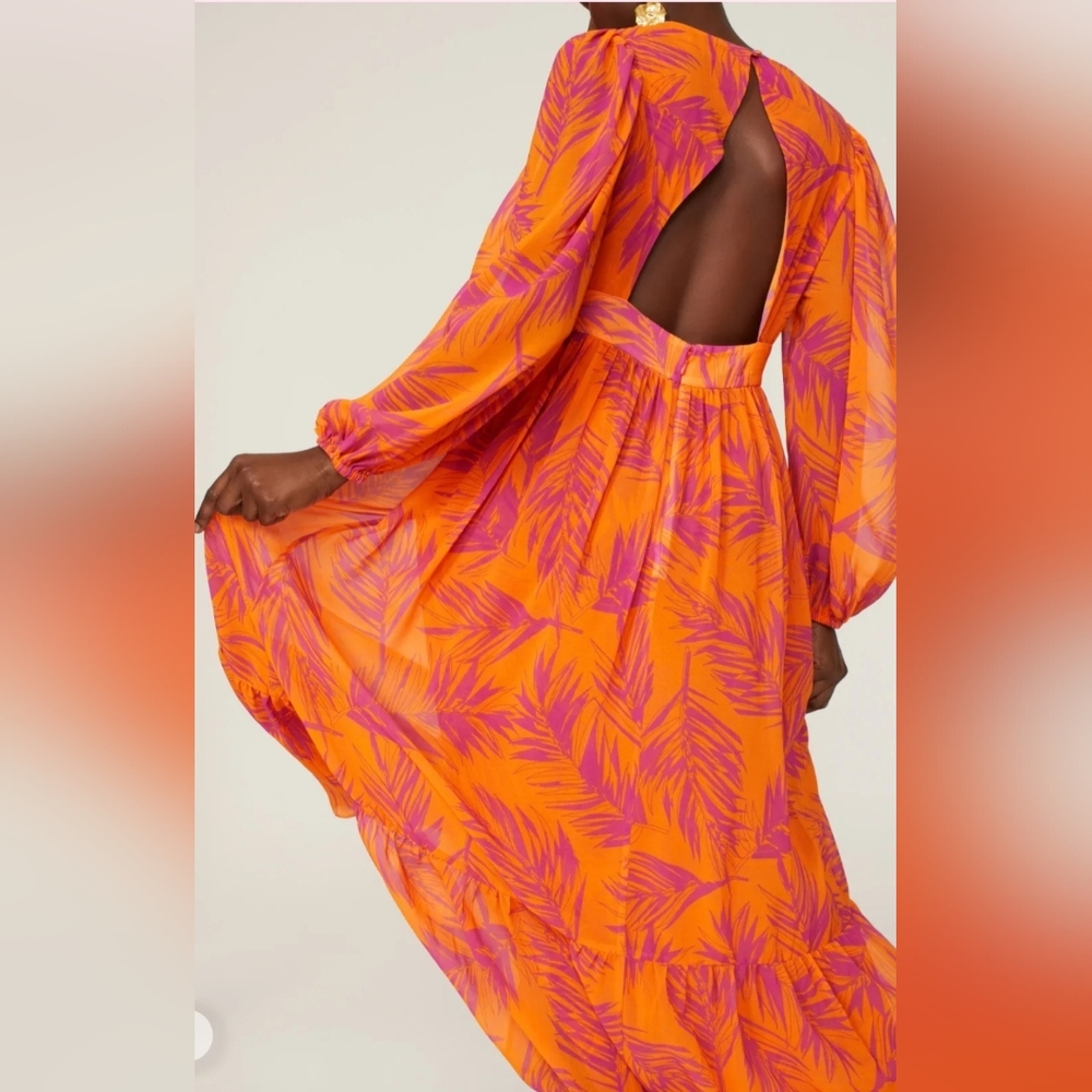 Toccin V-Neck Long Sleeve Maxi Dress- Size 4- NWT(not original tag)🧡 - Picture 4 of 9